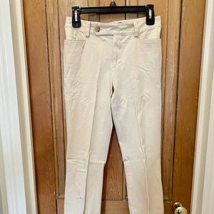 Ralph Lauren Adelle Straight-Legged Pants, Cream